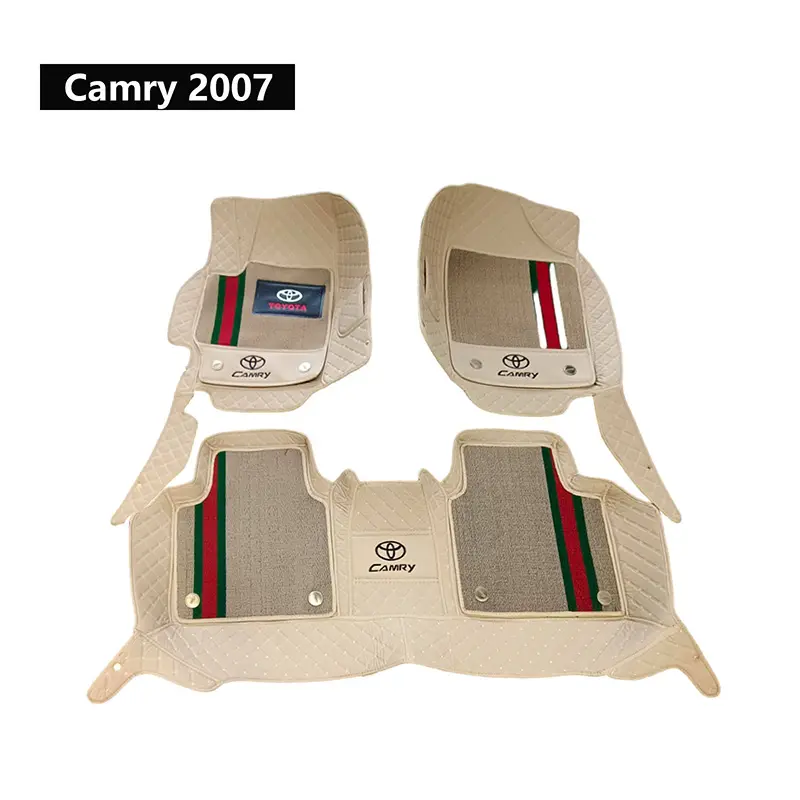 Alfombrilla de diseño 7D para coche, venta directa de fábrica, accesorios interiores, alfombrilla personalizada de alta calidad para coche, uso para TOYOTA Camry 2007