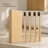 Brosse à dents biodégradable pour adultes avec poils de cheval organiques doux, logo et emballage personnalisés pour la maison et les voyages