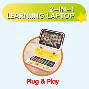 كمبيوتر لوحي وكمبيوتر محمول 2 في 1 تعلم الأطفال الأبجدية التعليمية المبكرة وتعليم هجاء الكلمات لعبة كمبيوتر محمول تعمل باللمس - Product Image 3