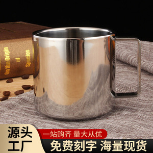 Stainless Steel Coffee <b>Mug</b> 304 <b>Double</b> <b>Wall</b> Insulated With Handle For Children Home Use - Product Image 5