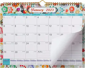 2023 Großhandel kunden spezifisches neues Design Home Office Twin Coil Kalender Wandplan Buch Desktop Kreative einfache Kalender