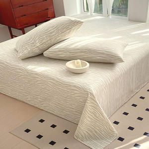 Sábana plana de algodón lavado, funda de <span class=keywords><strong>cama</strong></span> sólida, individual, doble, tamaño Queen, King, Sábana, colcha suave, funda de almohada, se puede pedir - Product Image 4