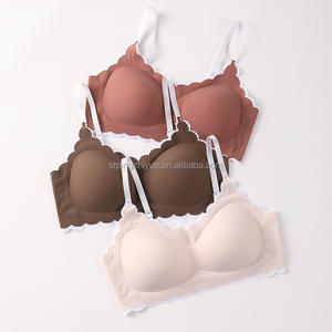 Soutien-Gorge Rembourré Sans Armature, Anti-Affaissement et Sans Couture, Confort Optimal, Bretelles en <span class=keywords><strong>Fil</strong></span>, Haut pour Femme - Vente en Gros - Product Image 4