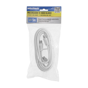 Cavo di prolunga per TV/video. 5 metri, spina da 9,5 mm. Con adattatore maschio/femmina - Product Image 5