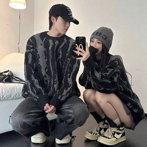 Soft Zebra Print <strong>Mock</strong> Fur Sweater Unisex Loose Fit <strong>Jumper</strong> | Warm Textured Knit Top, Chic Urban Style for Fall &amp; Winter - Product Image 3