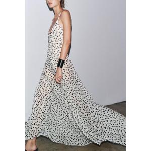 2025 été vacances Style tenue décontractée col <span class=keywords><strong>en</strong></span> v a-ligne ourlet longue robe avec mince Spaghetti sangle à la mode pour <span class=keywords><strong>Vogue</strong></span> Design - Product Image 5
