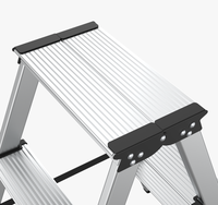 Échelle industrielle en aluminium double face EN131/EN14183 Escalier pliable de 2 à 6 marches Échelle d'escalade pliable Plegable
