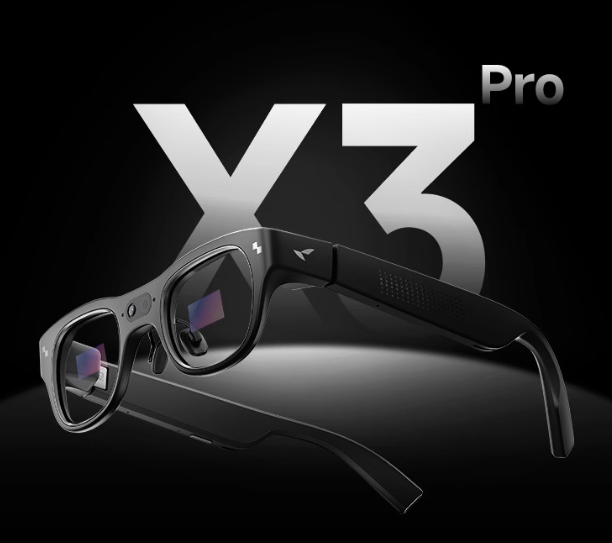 Rayneo X3 Pro AI Smart Glasses Augmented Reality Dual Camera Snapdragon AR1 Support ChatGPT Deepseek 640x480 76g 3500 Nits