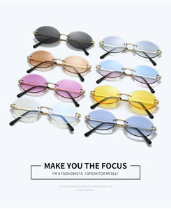 <span class=keywords><strong>Gafas</strong></span> de Sol Elípticas de Moda, Lentes de Color Caramelo, Protección UV380 Personalizada, <span class=keywords><strong>Gafas</strong></span> de Sol para Exteriores, Lentes Transparentes Estilo Océano - Product Image 6