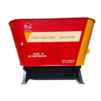 Mélangeur d'aliments automatique à structure verticale fixe pour bétail, capacité 5500 kg/h, 16 m, 75 kW