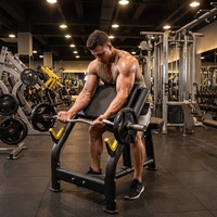Banco de Curl Preacher Integral para Entrenamiento de Brazos, Estación Profesional para Bíceps de Alta Versatilidad y Uso Múltiple, Equipo de Alta Resistencia
