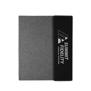 Journal d'entreprise en similicuir Laserable, Portefeuilles de toile en similicuir Laserable - Product Image 1