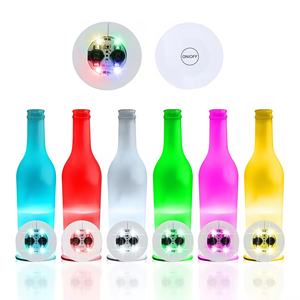 Posavasos de Vidrio para Cerveza con Luz LED de 6 cm y Logotipo Personalizado, 4 Piezas, Brillan <span class=keywords><strong>en</strong></span> la Oscuridad, Resistentes al Agua, Duraderos, para el Día de San Valentín - Product Image 2