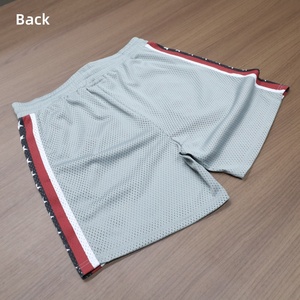 Hot Selling Custom Logo Men's Mesh Shorts Mid Waist <b>Elastic</b> Waist Striped Side Breathable Sport Shorts for Men Summer - Product Image 3