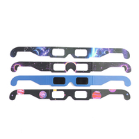 Lunettes en papier certifiées ISO pour l'éclipse solaire, design personnalisé, lunettes 3D en papier pour l'observation de l'éclipse