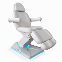 Table de beauté électrique à 4 moteurs avec roulettes verrouillables, port de charge USB, hauteur réglable, pour salon, spa, clinique dentaire, esthétique