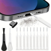 Kit de 13 embouts anti-poussière pour téléphone portable, outils de nettoyage pour haut-parleur et port de charge USB-C Type-C