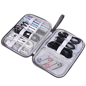 New Custom logo Portable Zipper Travel Gadget Digital Electronic <strong>Accessories</strong> Storage Cable Organizer <strong>Bag</strong> - Product Image 4