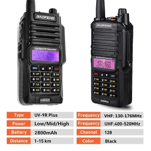 Walkie-Talkie Portátil de Doble Frecuencia Baofeng UV-9R, Resistente al Agua y al Polvo, Ultra Alta Frecuencia, Radio Bidireccional para Aficionados - Product Image 5