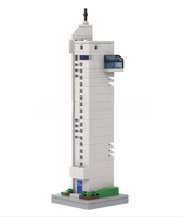 Ensemble de blocs de construction en plastique personnalisables pour la réalisation d'architecture de bâtiments de grande hauteur, pour la création de mini-scènes urbaines