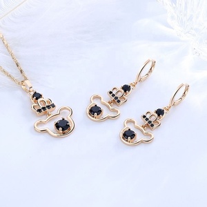Joyería Original de Moda al por Mayor, Juego de Collar de Latón Chapado en Oro de 18K con Circonita, Regalo para Mujer - Product Image 1