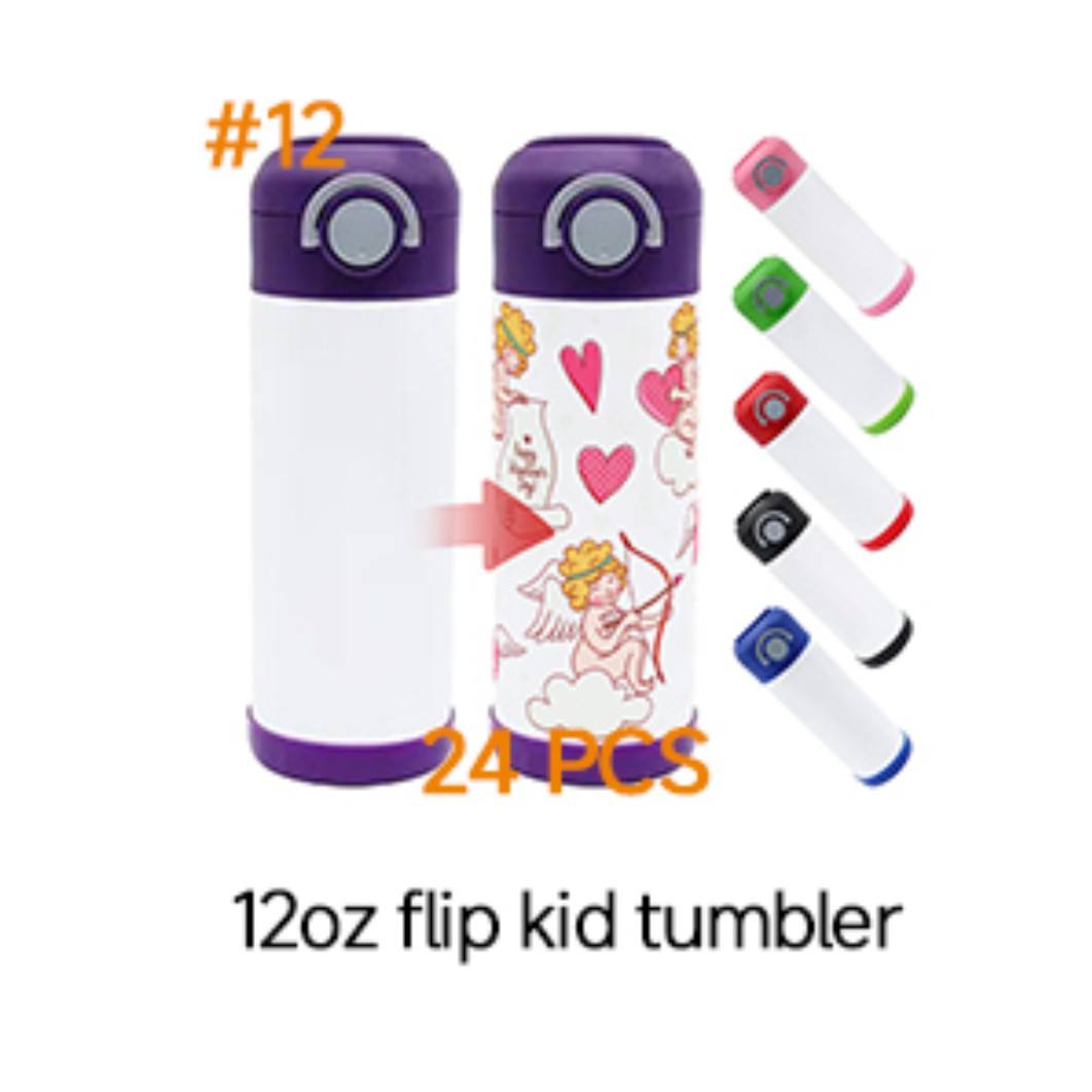 Gobelet enfant à clapet 12oz, lot de 24