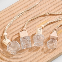 Bouteille diffuseur de parfum suspendue pour voiture 8ml 10ml, mini flacon vide en verre pour désodorisant, 100 pièces avec bouchon à vis et marquage à chaud