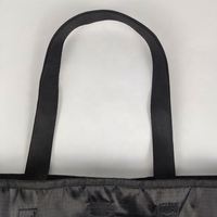 Bolsa de Mano Reutilizable Ecológica de Nailon Ripstop con Asa de Cuerda, Cierre de Cremallera, Logotipo y Color Personalizables, Diseño Plegable