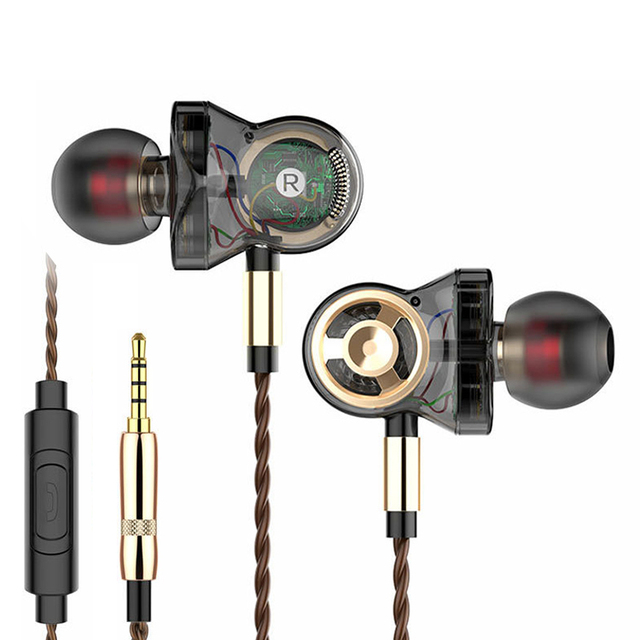 6 Dynamic Driver Unit QKZ CK10 Stereo Wired Earphone HD Earbuds Bass Headphones Sport Gaming Headset With Microphone