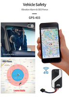 Traceur GPS 4G Coban 403 avec géolocalisation électrique, stockage cloud, batterie rechargeable, activation à une touche, antivol pour moto