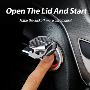 Tem dán nội thất xe hơi Iron Man có logo tùy chỉnh, ốp nút khởi động xe hơi, ốp nút khởi động/tắt động cơ, ốp nút nhấn khởi động/tắt - Product Image 3