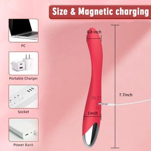 LOVE Best-Selling Female Finger-Point Tide Pen Vibrador 12 Frecuencia Calentamiento Alcanza rápidamente el orgasmo del punto G Dorado - Product Image 3