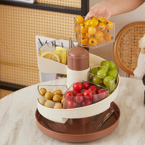 Organizador de Cocina Giratorio de Gran Capacidad, Estante de Almacenamiento de <span class=keywords><strong>Alimentos</strong></span> Multicapa, Estante de Almacenamiento Multifuncional, Soporte para Bolsitas de Té - Product Image 2