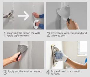 Vách thạch cao Trần vết nứt sợi thủy tinh lưới Doanh Băng vách thạch cao lưới bùn Băng tấm sợi thủy tinh giấy Doanh băng cho vách thạch cao - Product Image 4