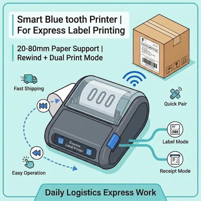 3 Inch Sticker Printer Barcode Qr Code Price Tag Jewelry Receipt Label Printer