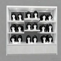 Étagère de présentation en bois pour salon de coiffure, mobilier de décoration intérieure, étagères de présentation, armoire à perruques pour magasin