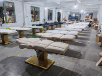 Table de massage électrique pour physiothérapie, 3 moteurs, professionnelle, pour esthéticiennes, lit facial, spa, épilation, réglable, lit de beauté pour cils