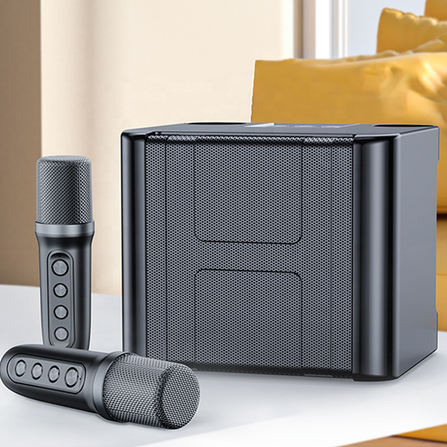 Music Box Portable Karaoke Speaker with Wireless Mic KTV Home Kids Mini Karaoke Speaker with Mic and bluetooth Speakers Wireless