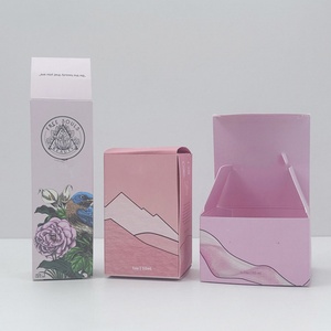 Cosmetic Dropper Bottle Cosmetic Paper <b>Boxs</b> 60ml 80ml 120ml <b>Flat</b> Shoulder Serum Oils Glass Dropper Bottle with Amber Paper <b>Box</b> - Product Image 4