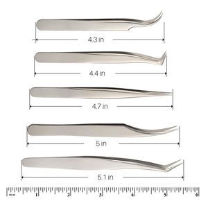 Pinzas de Buena Calidad Hechas de Acero Inoxidable, Juego de Pinzas para Pestañas con Punta Diagonal, Logotipo Personalizado, Precios Económicos - Product Image 1