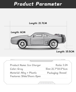 รถโมเดล <span class=keywords><strong>Jada</strong></span> Ice Charger ขนาด 1:24 ผลิตจากโลหะ พร้อมประตูที่เปิดได้ - Product Image 6