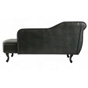 Chaises longues capitonnées en coton brun de luxe, modernes et confortables, pour salon, appartement, hôtel - Product Image 3