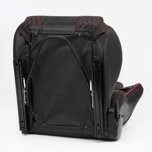 Nouveau Design de sièges de course avec glissières à double verrouillage, garniture noire et rouge en cuir PVC, arrière universel en cuir de fibre de carbone - Product Image 6