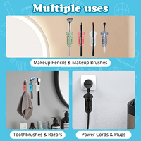 YDS Petits supports muraux auto-adhésifs pour organiser le bureau, porte-crayons et stylos pour tableau noir, supports à clips en silicone pour marqueurs