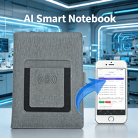 Carnet intelligent AI éco-responsable pour entreprise avec technologie de transcription OCR pour le travail professionnel, logo personnalisable