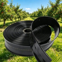 Tuyau plat agricole anti-UV en LDPE, tuyau de refoulement d'eau en PE pour l'irrigation des fermes et l'arrosage des jardins