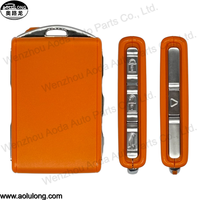 Coque de clé de voiture à vente directe d'usine avec lame de clé d'urgence, télécommande 3 boutons pour clés de véhicules Volvo, sans logo