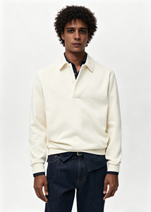 <span class=keywords><strong>Felpa</strong></span> <span class=keywords><strong>con</strong></span> Cappuccio in Cotone di Alta Qualità <span class=keywords><strong>con</strong></span> Logo Ricamato Personalizzato, Vestibilità Regolare, Colletto a <span class=keywords><strong>Polo</strong></span> e Bottoni in Spugna Francese per Uomo - Product Image 2
