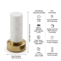 Module lumineux magnétique rechargeable facile à installer pour applique murale et lampe de table, ampoule LED à piles avec télécommande