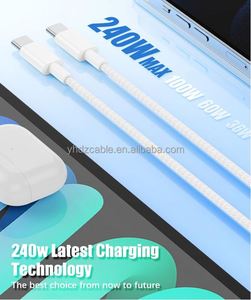 Nylon Braided 240W USB C to USB C <b>Cable</b> TYPE C Fast <b>Charging</b> <b>Cable</b> for iPhone 16 15 Samsung Android <b>Charging</b> Data Transfer <b>Cable</b> - Product Image 4